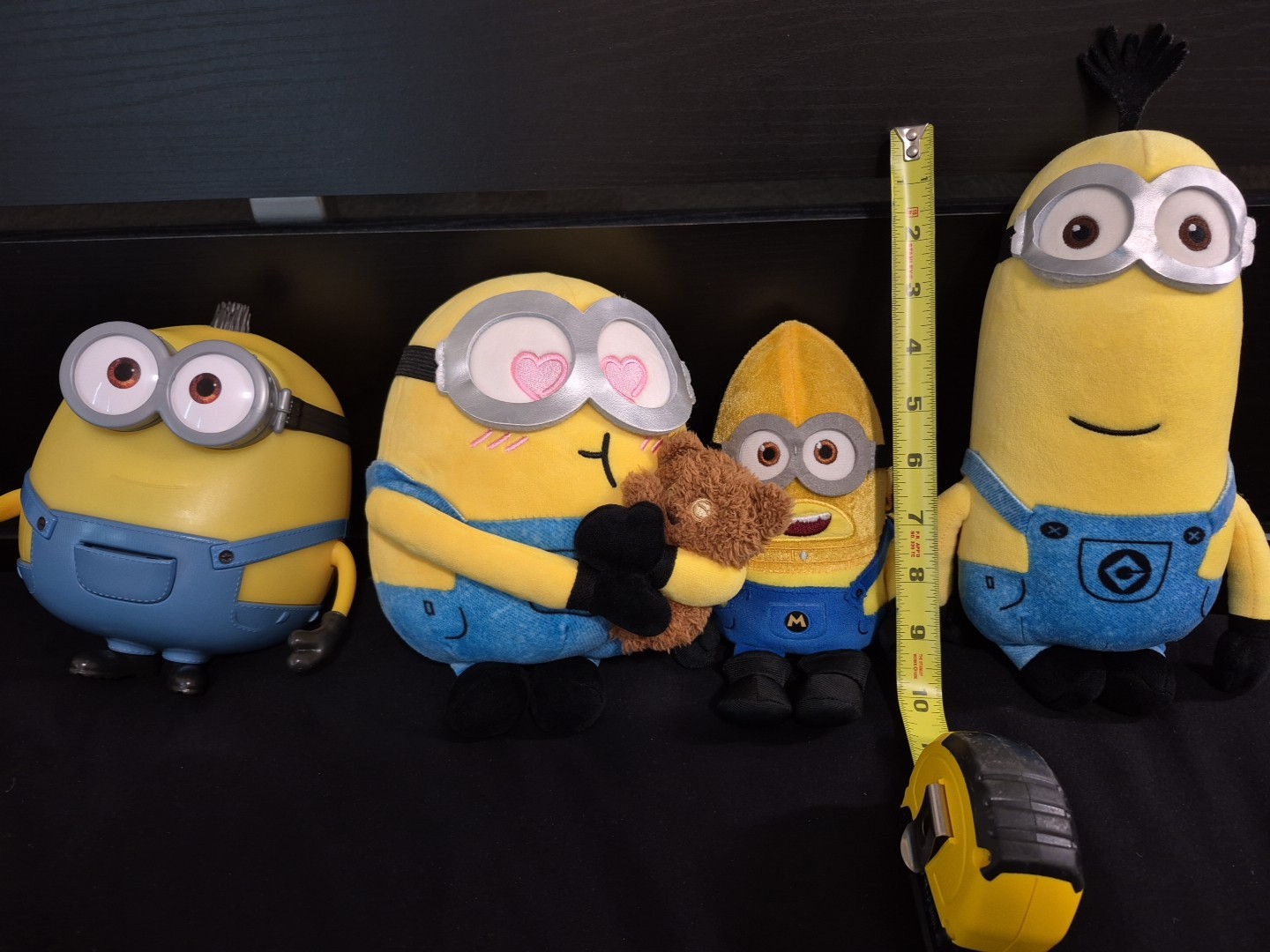 Lot of 4 Minions : Babble Otto, Kevin, Bob w/bear, Mega Gus Plush Toys!