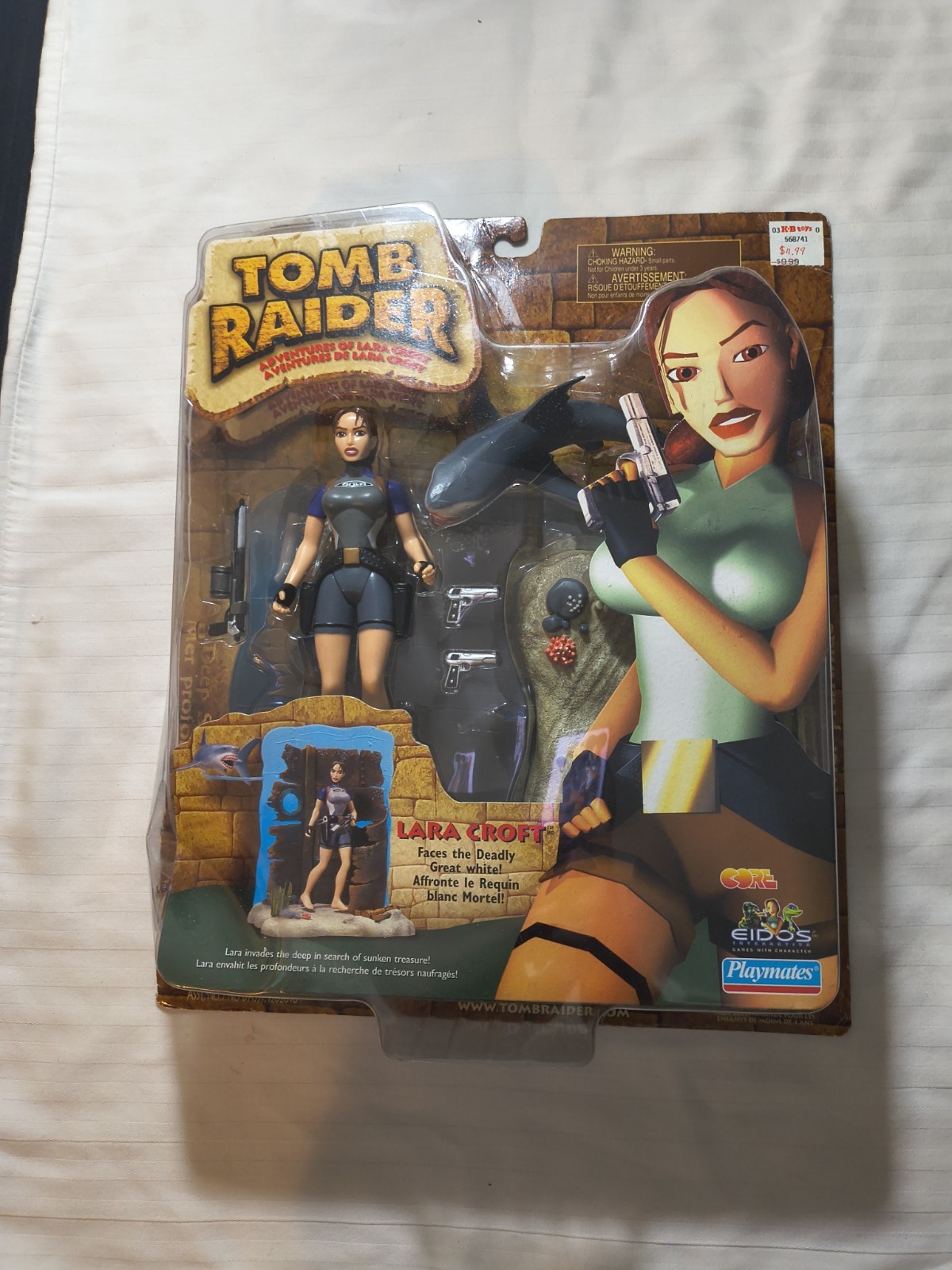 Tomb Raider Adventures of Lara Croft Encounters Deadly Great White Figures – NEW