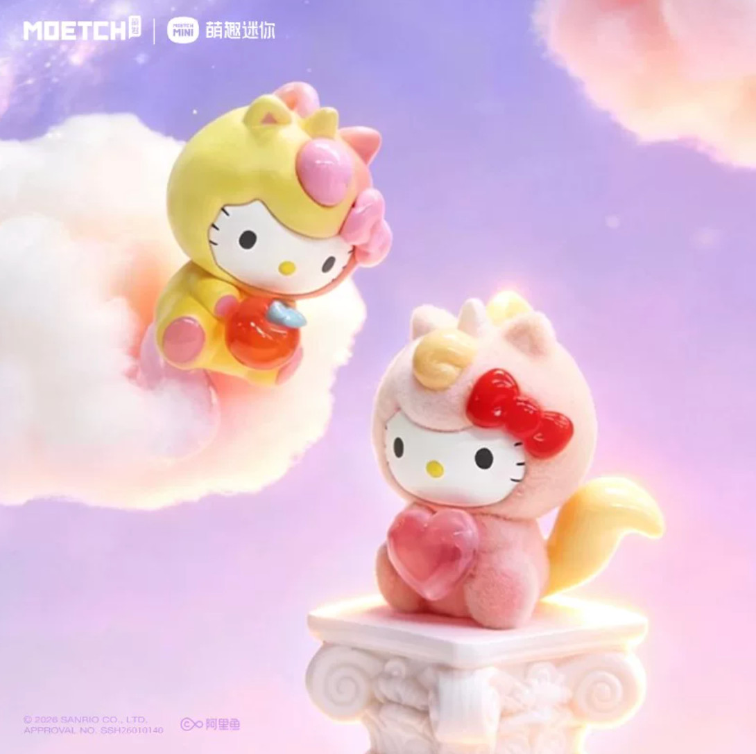 💡 Moetch Mini x Hello Kitty Fantasy Encounter Series – Set of 3 Mini Blind Bags