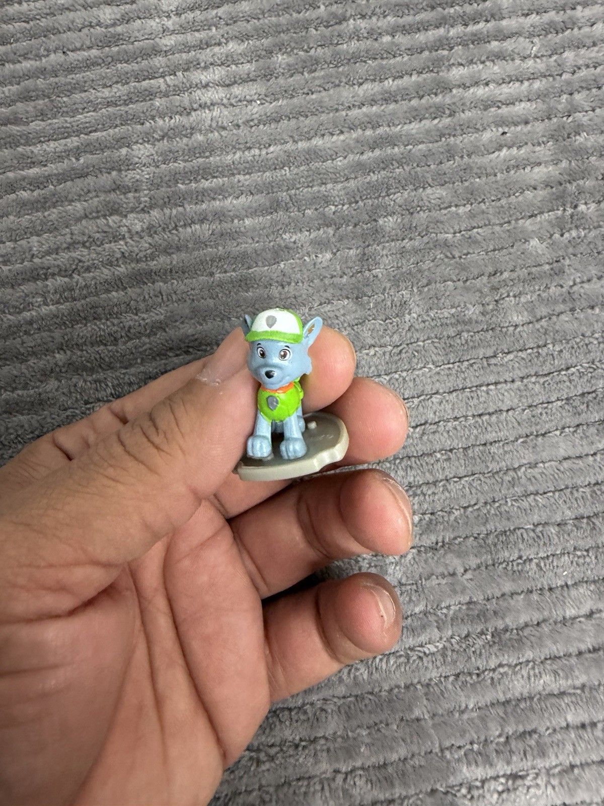 Spin Master Paw Patrol Rocky miniature figure.