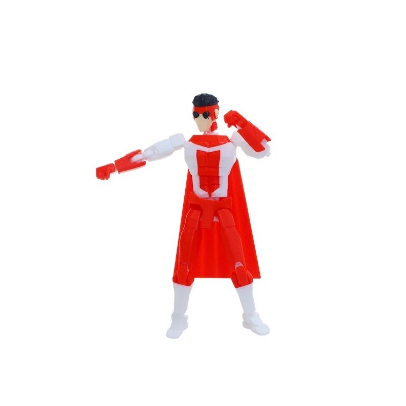 3D Printed Invincible Superhero Action Figures with Articulatable Limbs