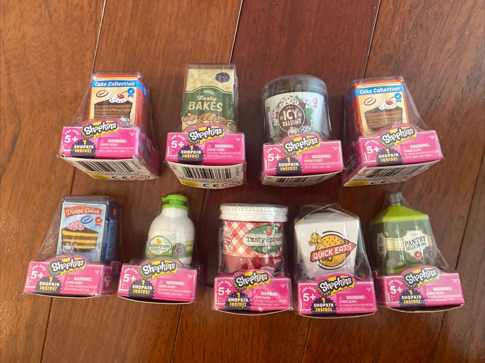 Lot Of 9 2017 Shopkins Collector&rsquo;s Edition Mini Pack/ Tasty Bakes, Icy Delight
