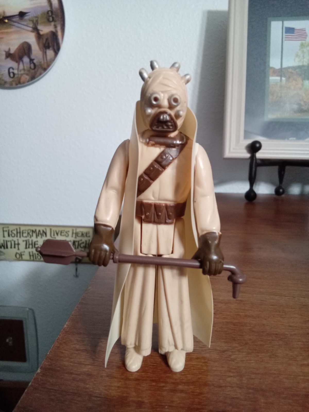 Vintage Star Wars 1977 Tusken Raider Sand People Figure Complete Kader HK *READ*