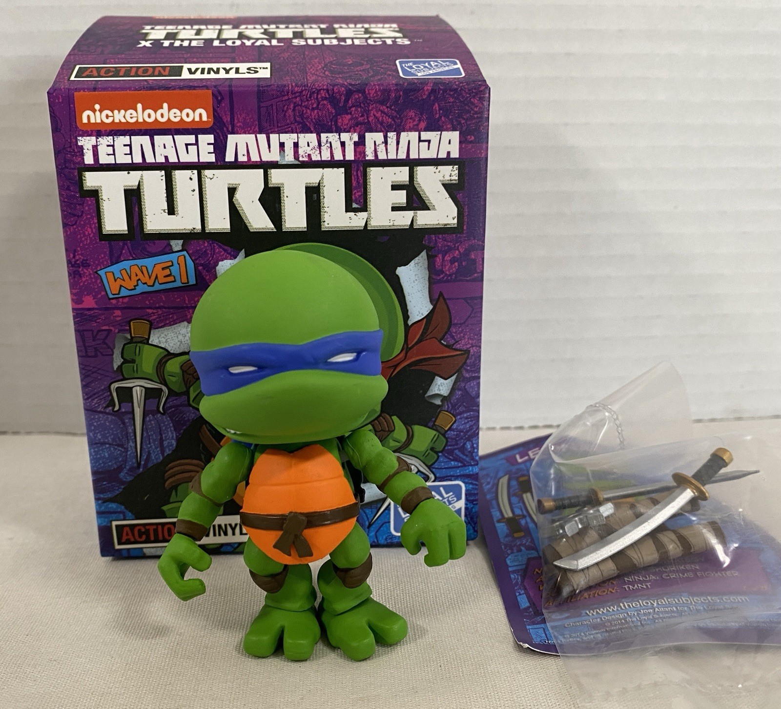 LEONARDO Teenage Mutant Ninja Turtles Action Vinyls Wave 1 Loyal Subjects 3&Prime;