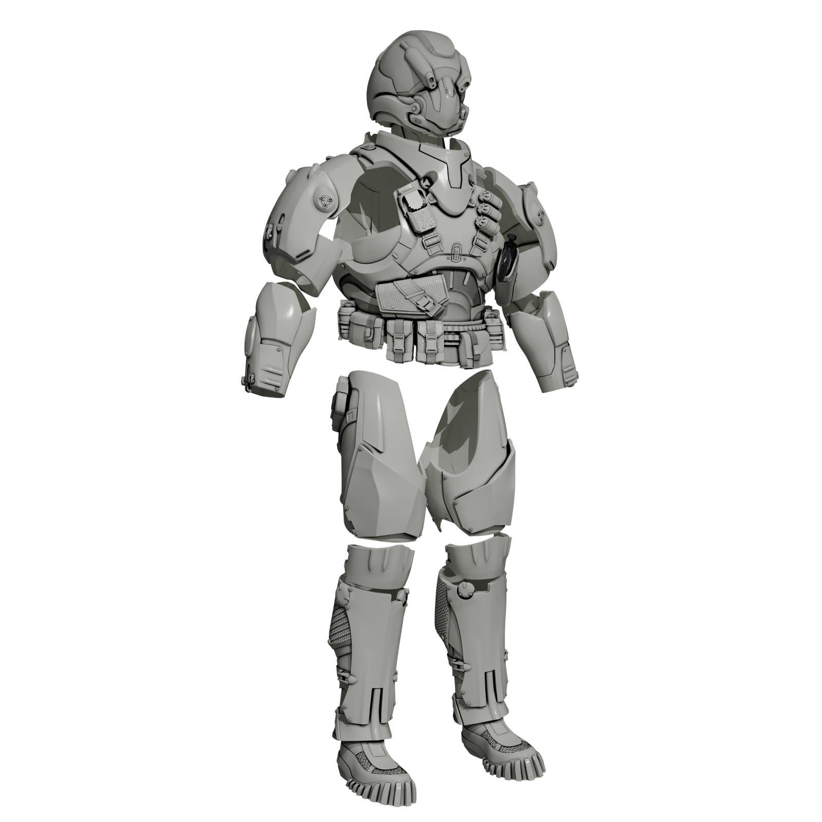 1/6 Scale Action Figure Kit: Inspired by Cerberus from Mass Effect