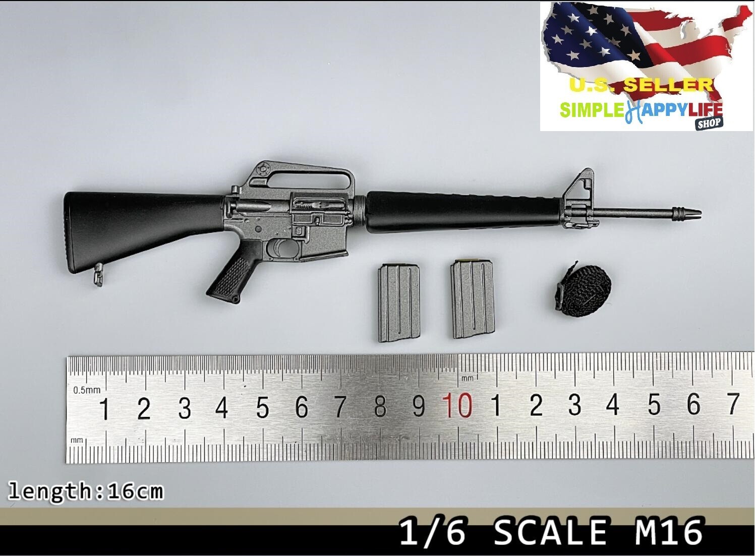 1/6 WWII M16 Gun Rifle Weapon Model For 12 » Soldier Figure phicen worldbox❶USA❶