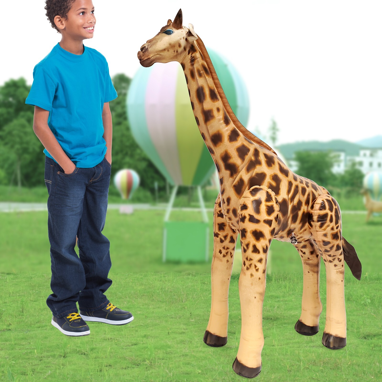 Jet Creations Inflatable Giraffe 36&Prime; Tall Stuffed Animals Pool Party Decoration