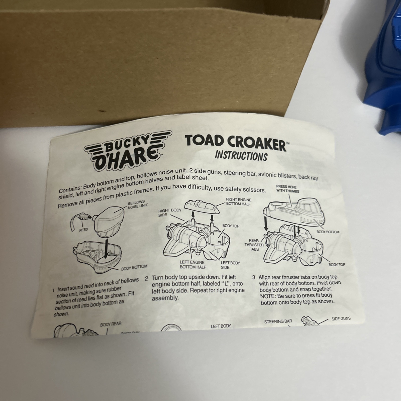 Bucky O&rsquo;hare 1990 Toad Croaker MIB Complete Unused Vintage Hasbro Vehicle
