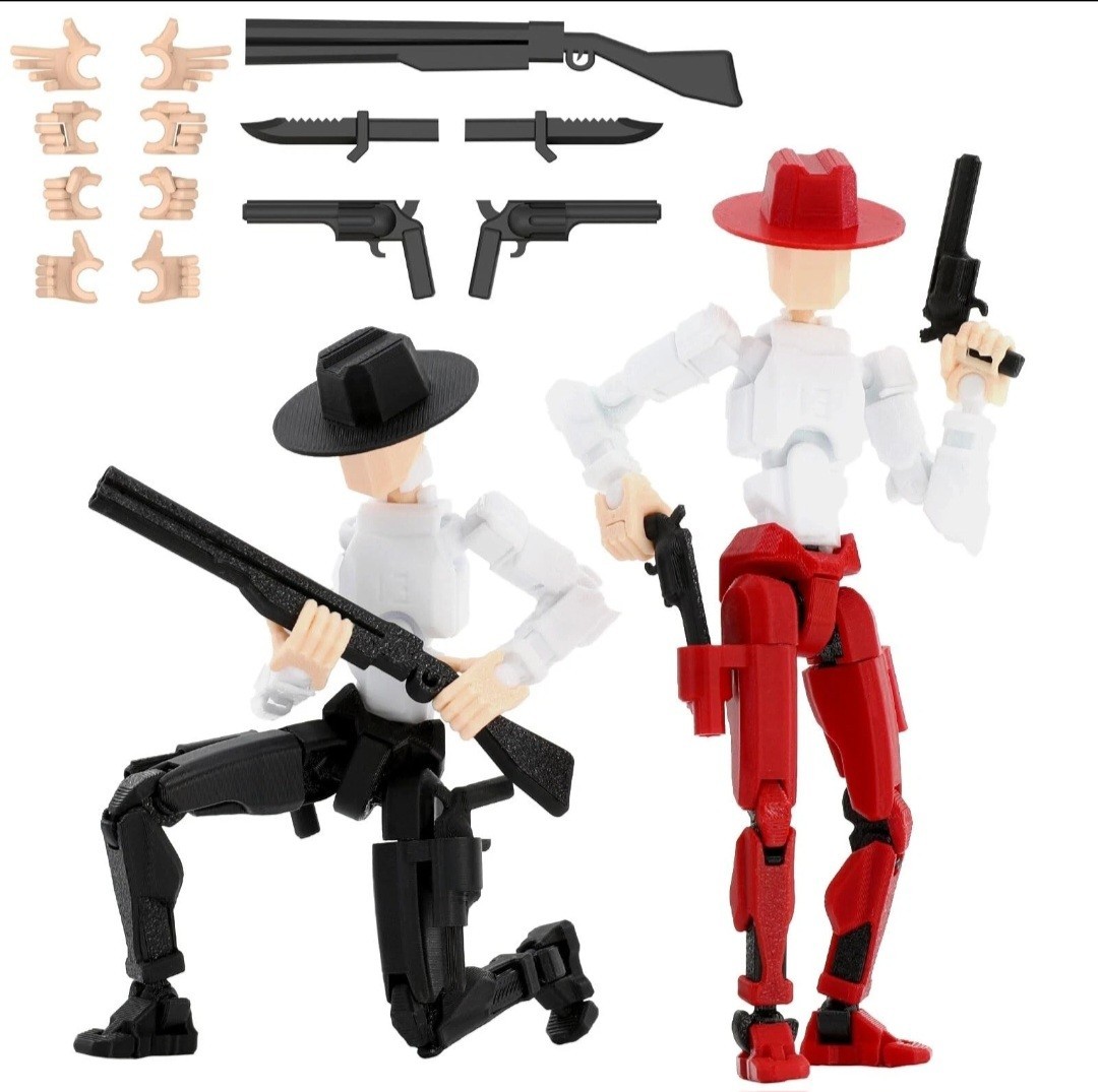 Titan 13 Cowboy Action Figure w/ Accessories – Fully Assembled Articulated