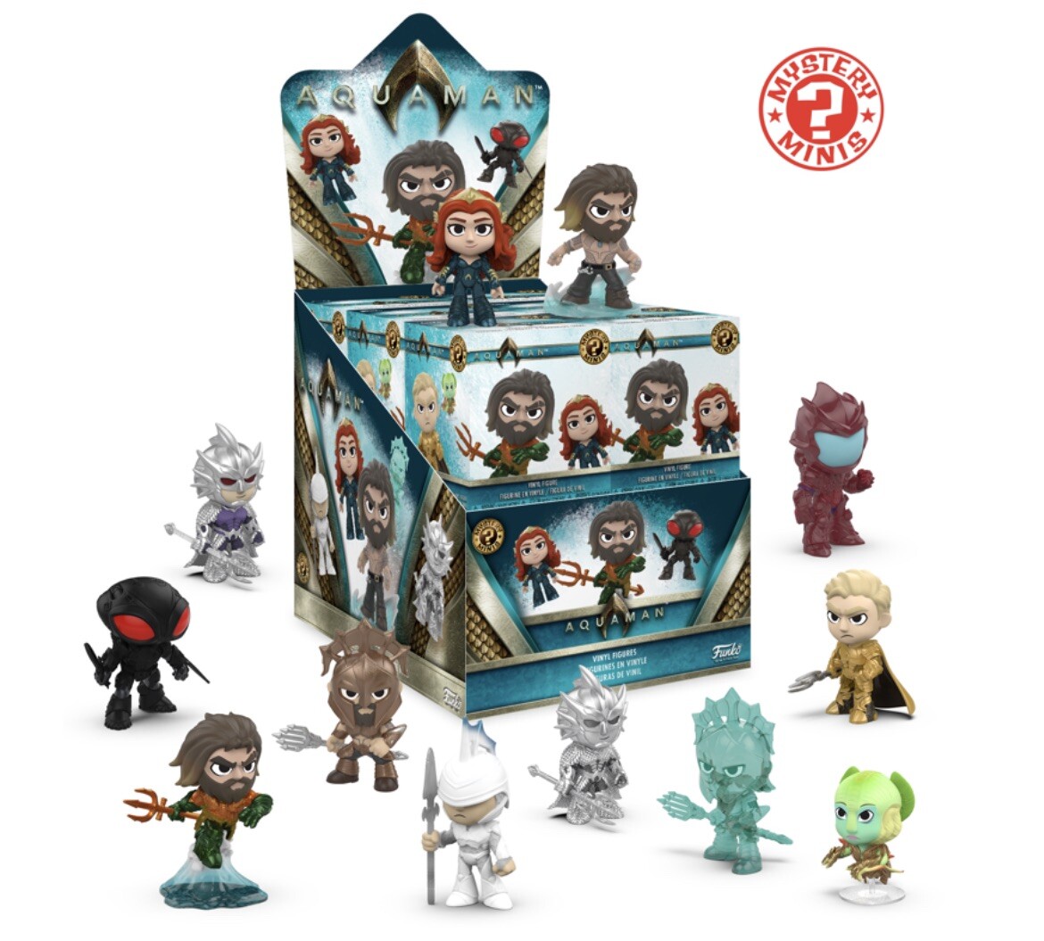 Funko Mystery Minis – Aquaman Movie Mini Figures 3x Blind Boxes (NEW, SEALED)