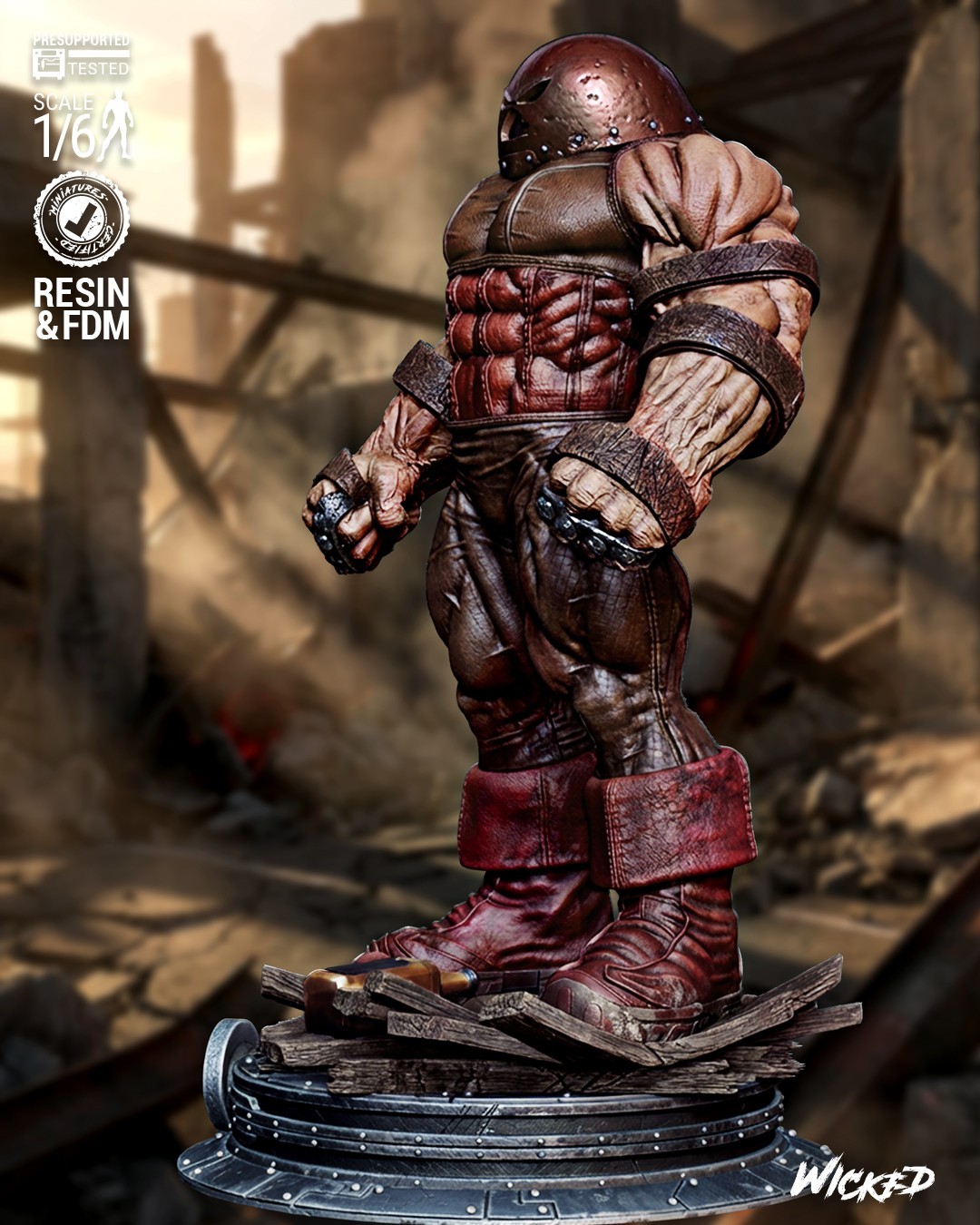3D Printed Fan Art Juggernaut Comic Version Sculpture by Wicked3d