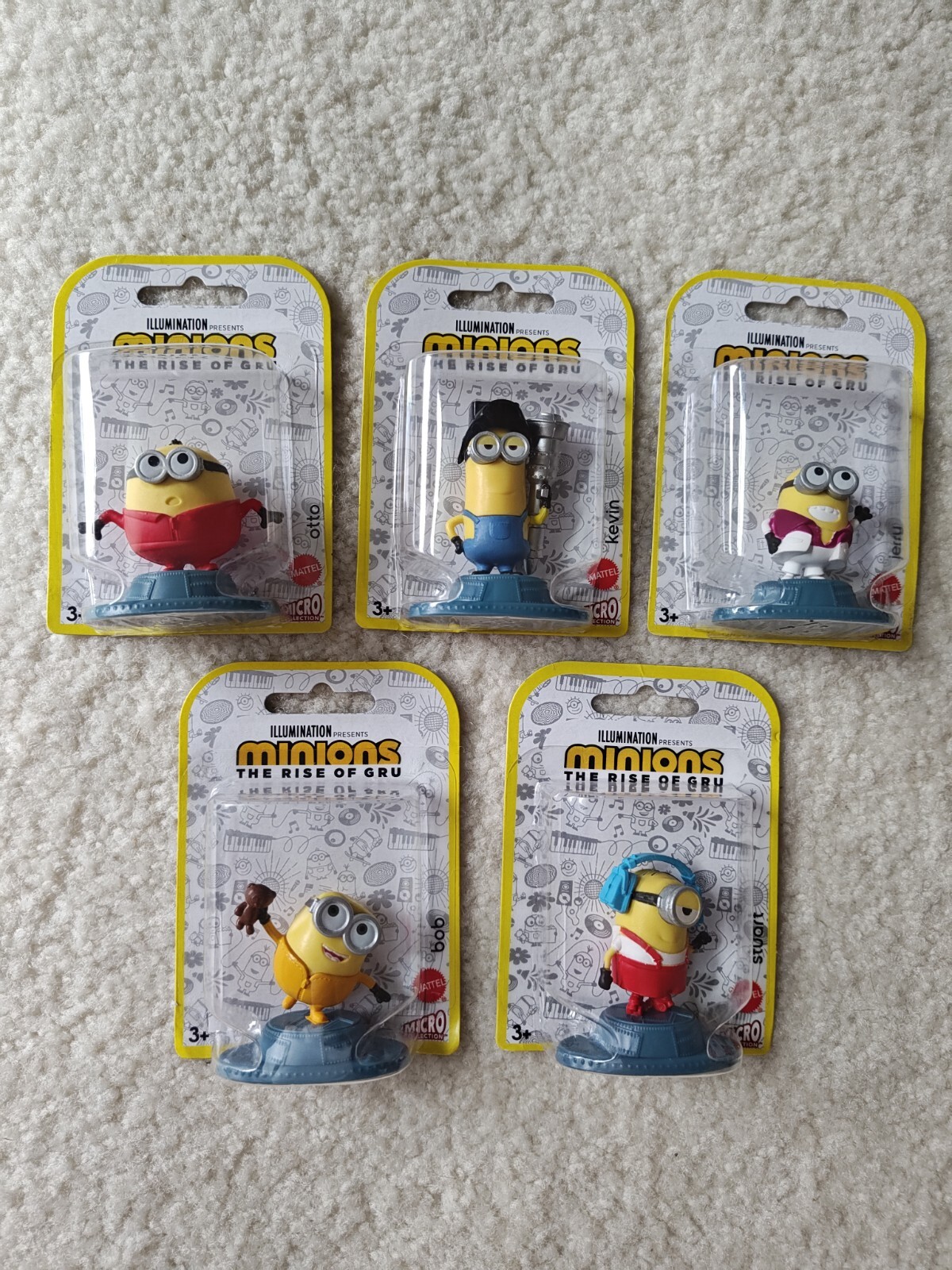 Lot Of 5 Illumination Minions The Rise of Gru Micro Collection Figures
