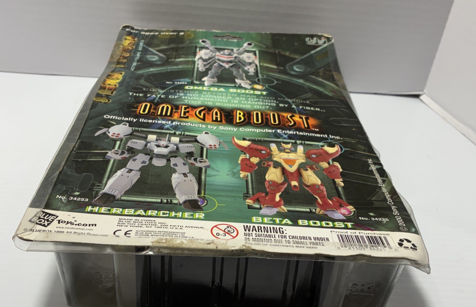 2000 Blue Box Toys Omega Boost Beta Boost Action Figure Sony Computer Damaged