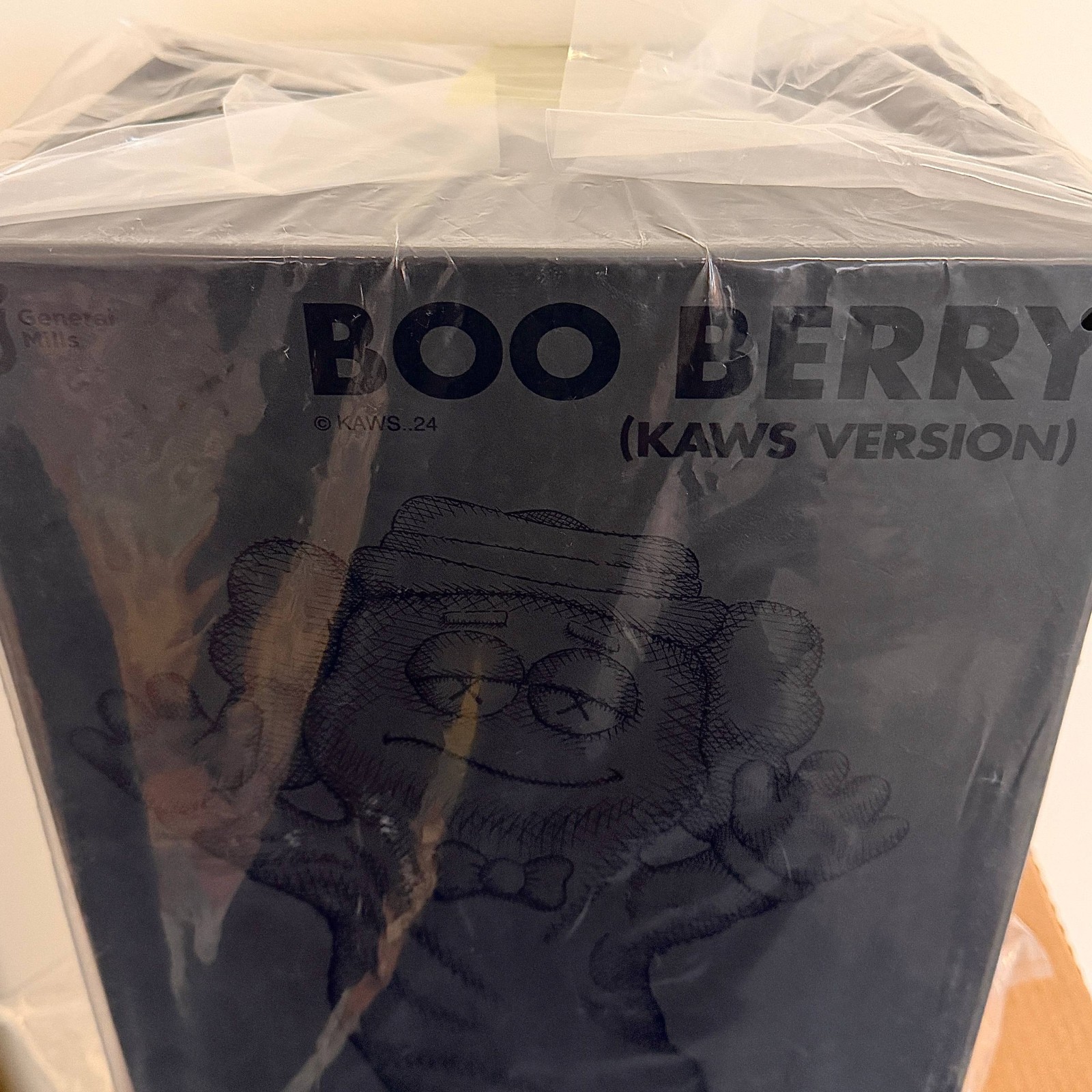 KAWS x Boo Berry All Black Figure (sealed, never opened, new)