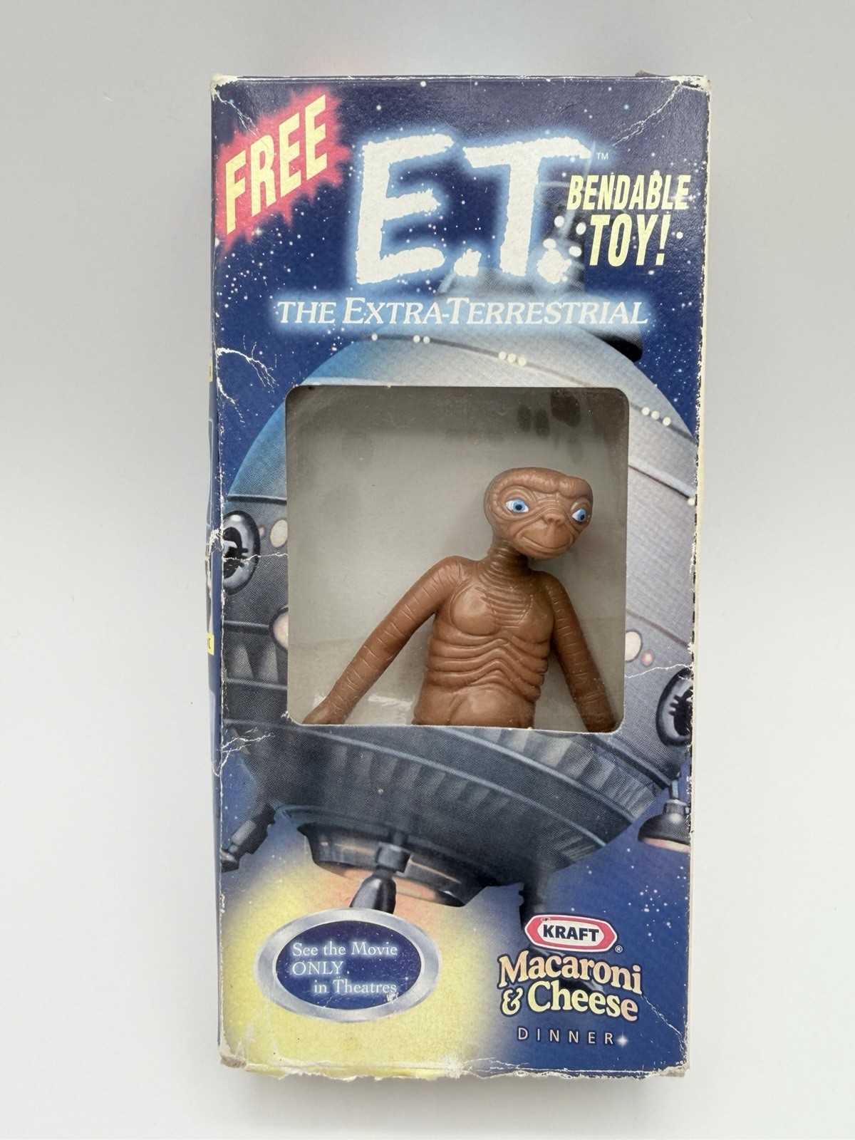 Vintage E.T. Bendable Toy Kraft Macaroni & Cheese Promo Figure in Package