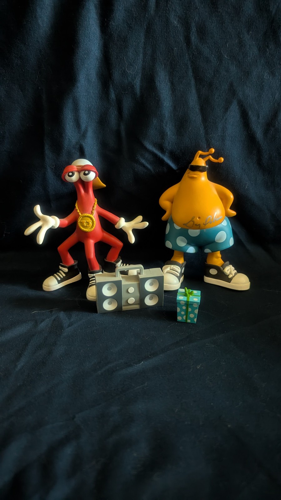 Auotographed Toejam and Earl Figures Kickstarter Exclusives