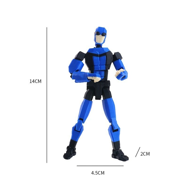 3D Printed Invincible Superhero Action Figures with Articulatable Limbs