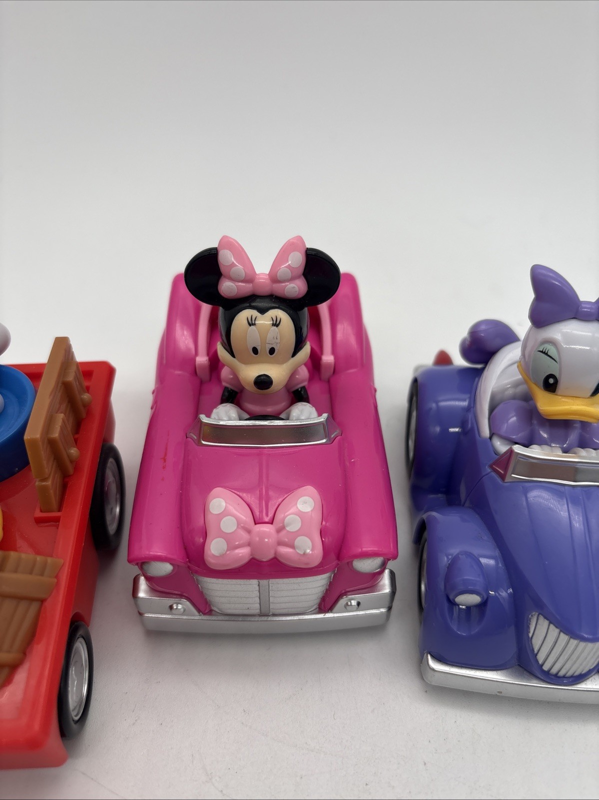 Disney Junior 3.5 Inch Pull-Back Lot Of 4 Mickey Minnie Donald Daisy Goofy Pluto