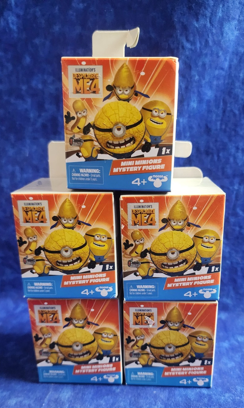 5 Boxes of Despicable Me 4 Mini Minions Mystery Figures 1 In Each Box New