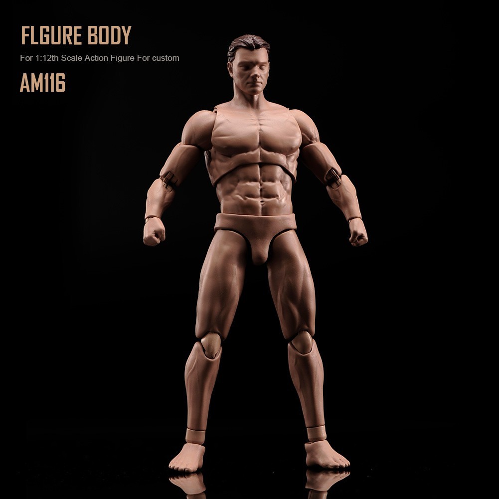 USA ANT 1/12 Male Flexible Muscular Action Figure 6inch Soldier Body Model Toys