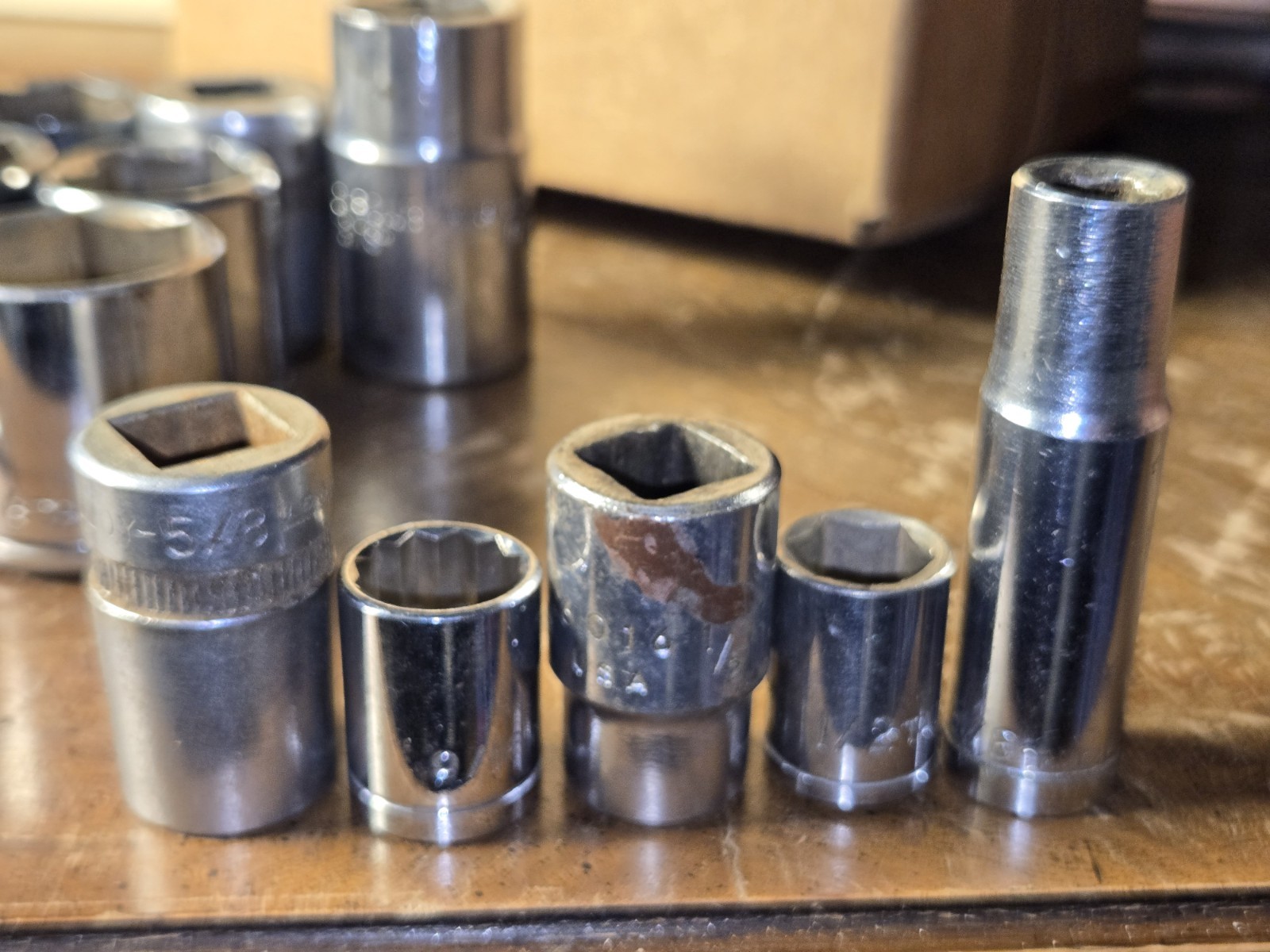 RANDOM SOCKET LOT MOARLT UNBRANDED US METRIC EXTENSIONS ADAPTERS DEEP SEE DESC