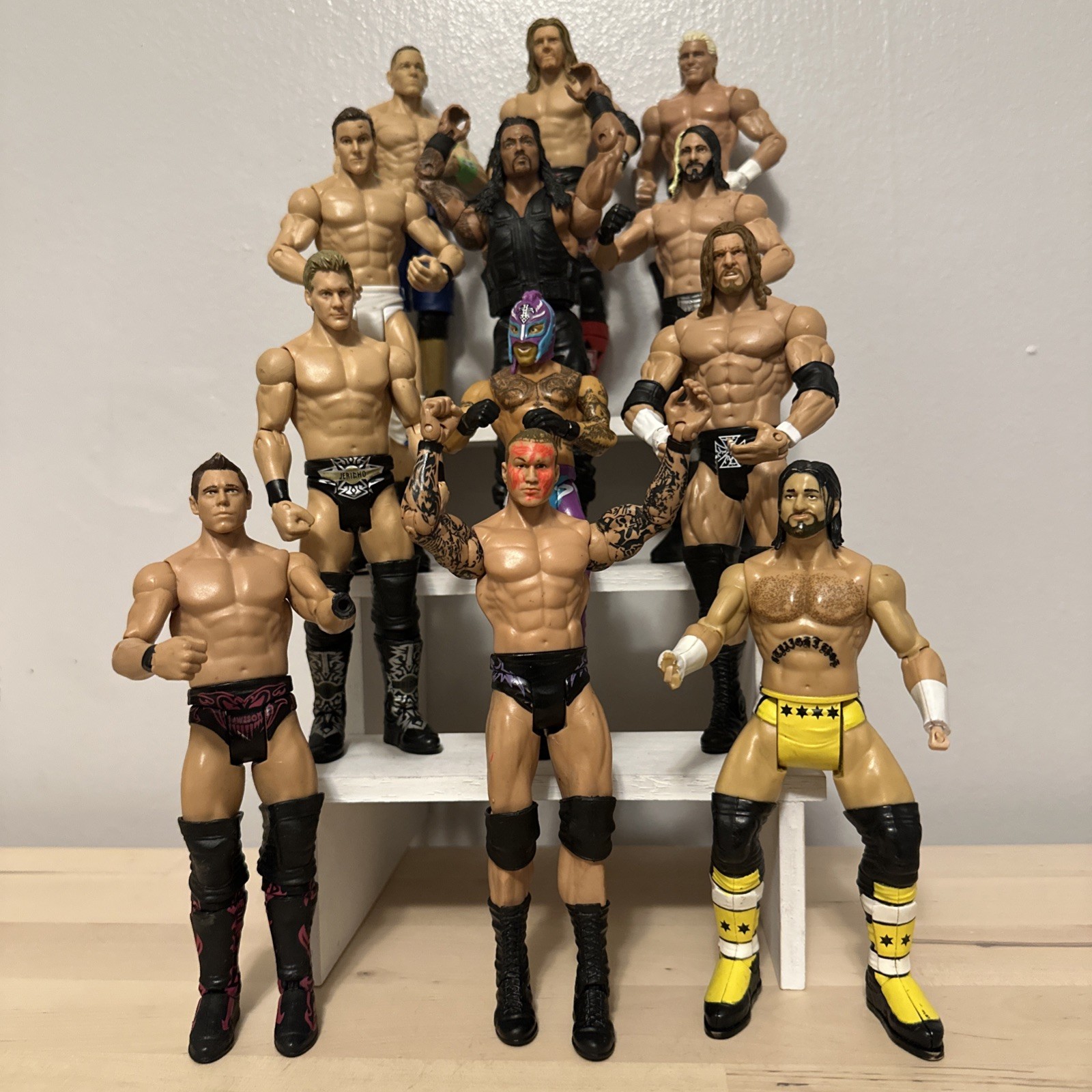 WWE MATTEL Basic Roman Reigns Edge John Cena CM Punk Rey Mysterio Lot Of 12
