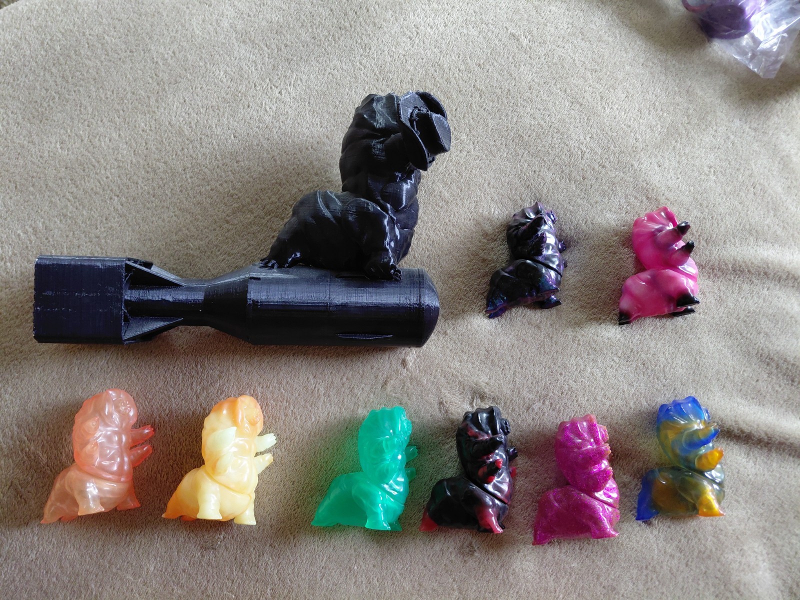 Tarbus The Tardigrade DoomCo Sofubi Soft Vinyl Art Toy Marbled GID MASSIVE Lot!