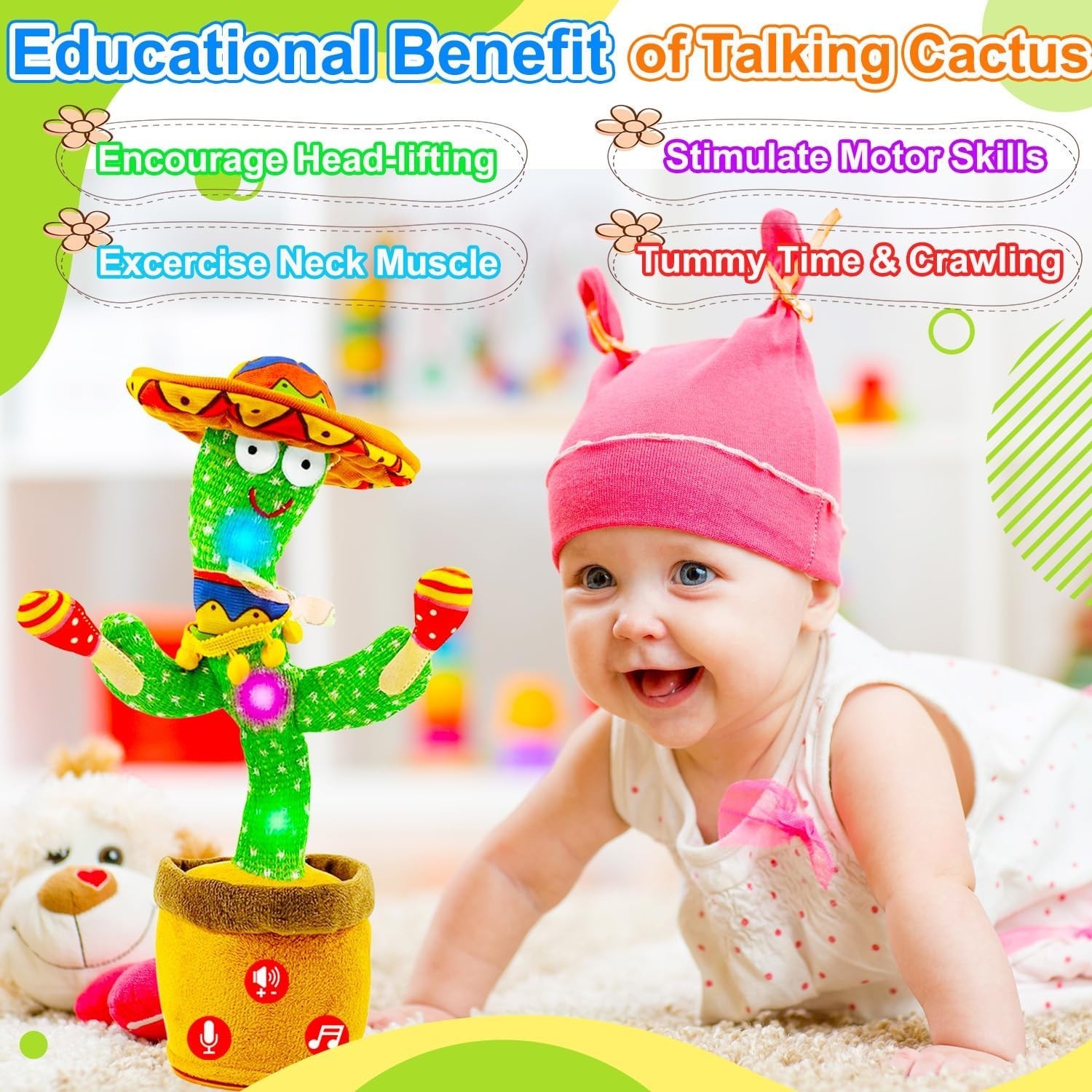 Interactive Singing & Mimicking Cactus Toy – Perfect Baby Gift for All Occasions