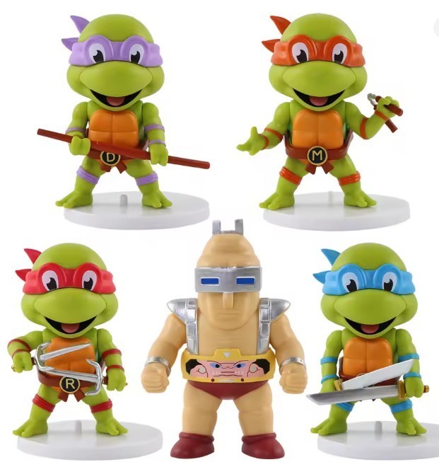 TMNT 5Pcs Set 4&Prime; Krang & Turtles (Leo, Mikey, Raph, Donnie)