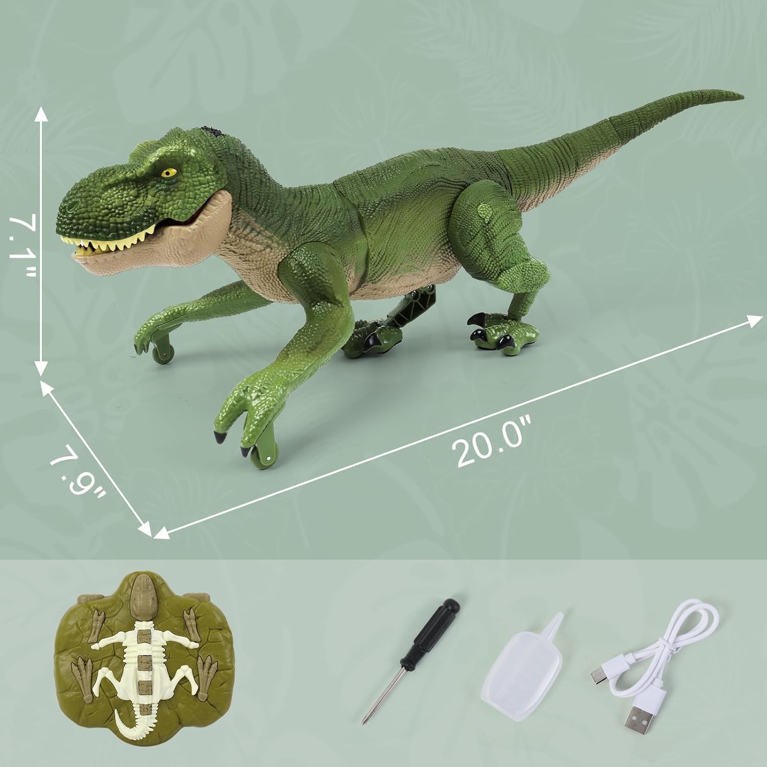 Walking T-Rex Dinosaur Remote Control RC Toys For Kid Action Figure LED Light Up