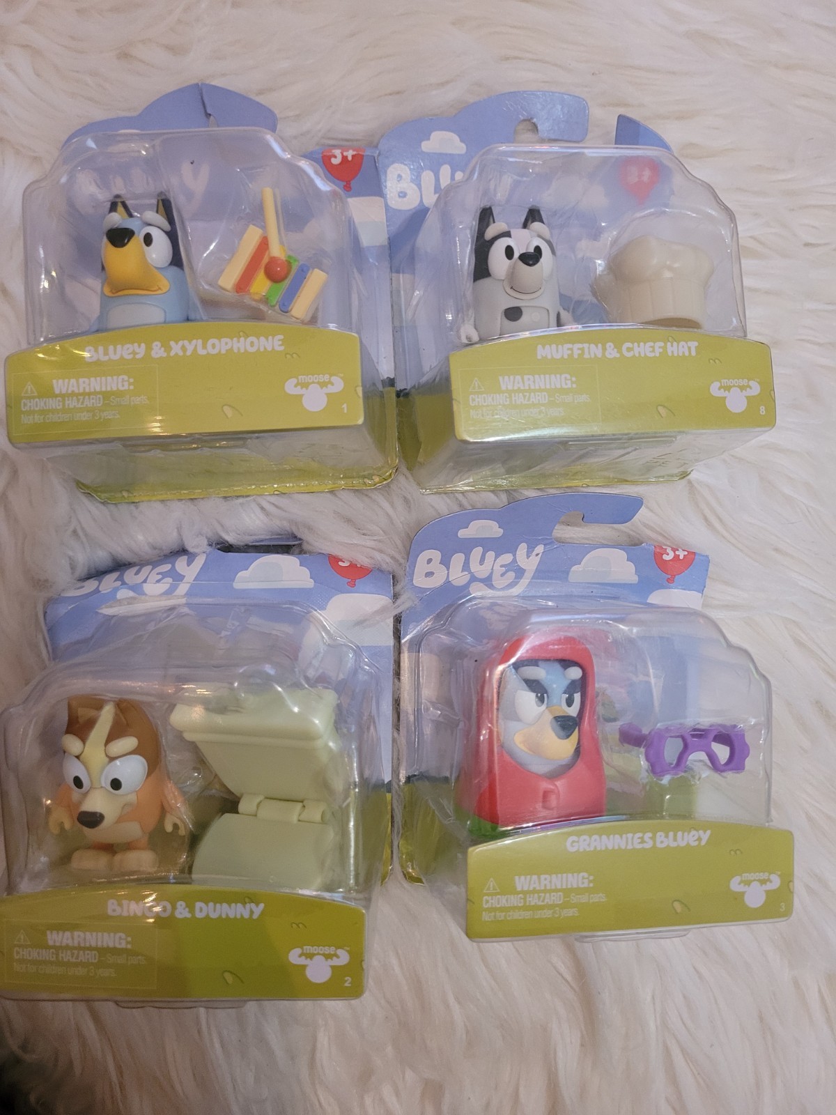 BLUEY FIGURES LOT OF 4 Different Types New In Box  » Bix Not Perfect »