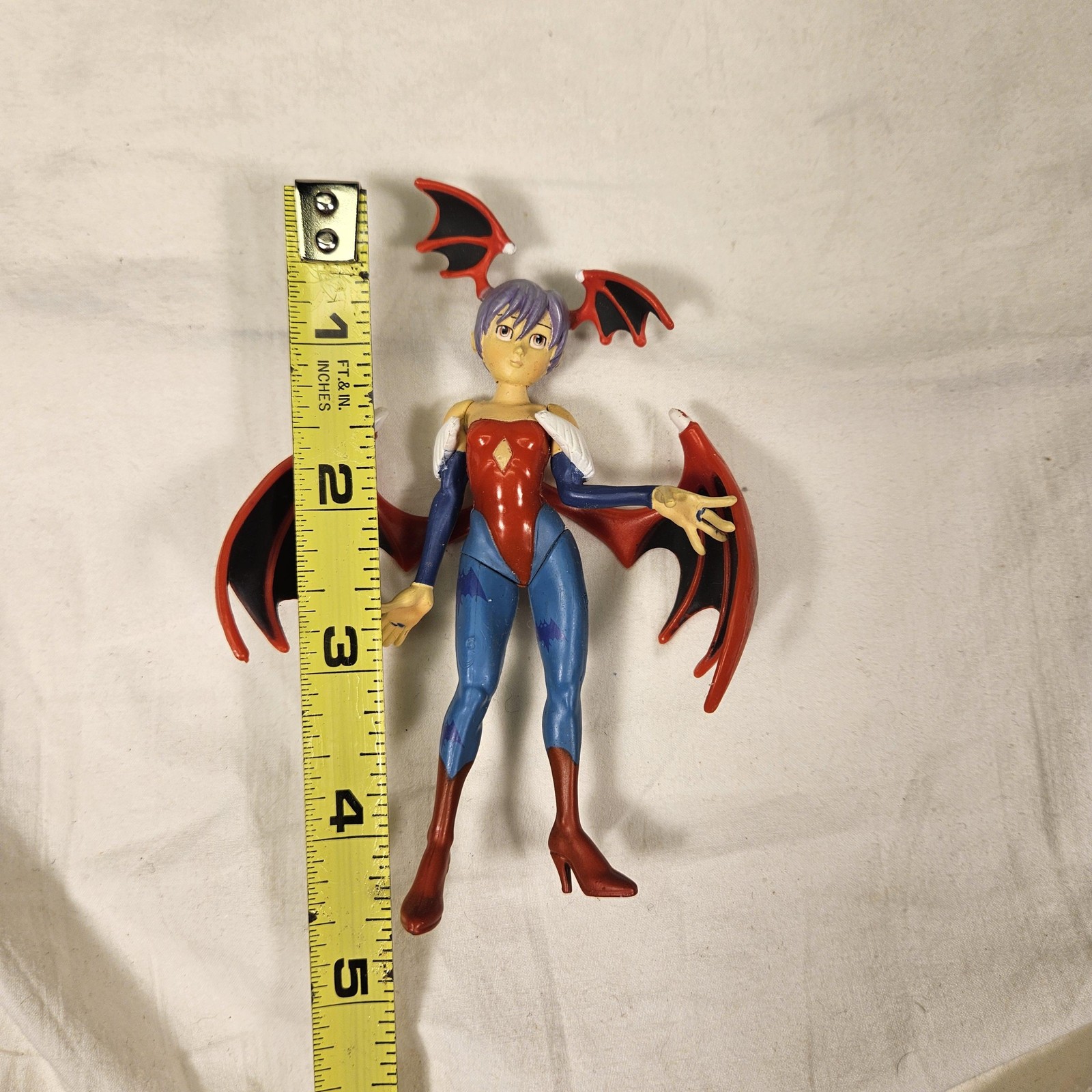 Darkstalkers Lilith Action Figure Capcom with Bat Accessories Wings Anime Toy