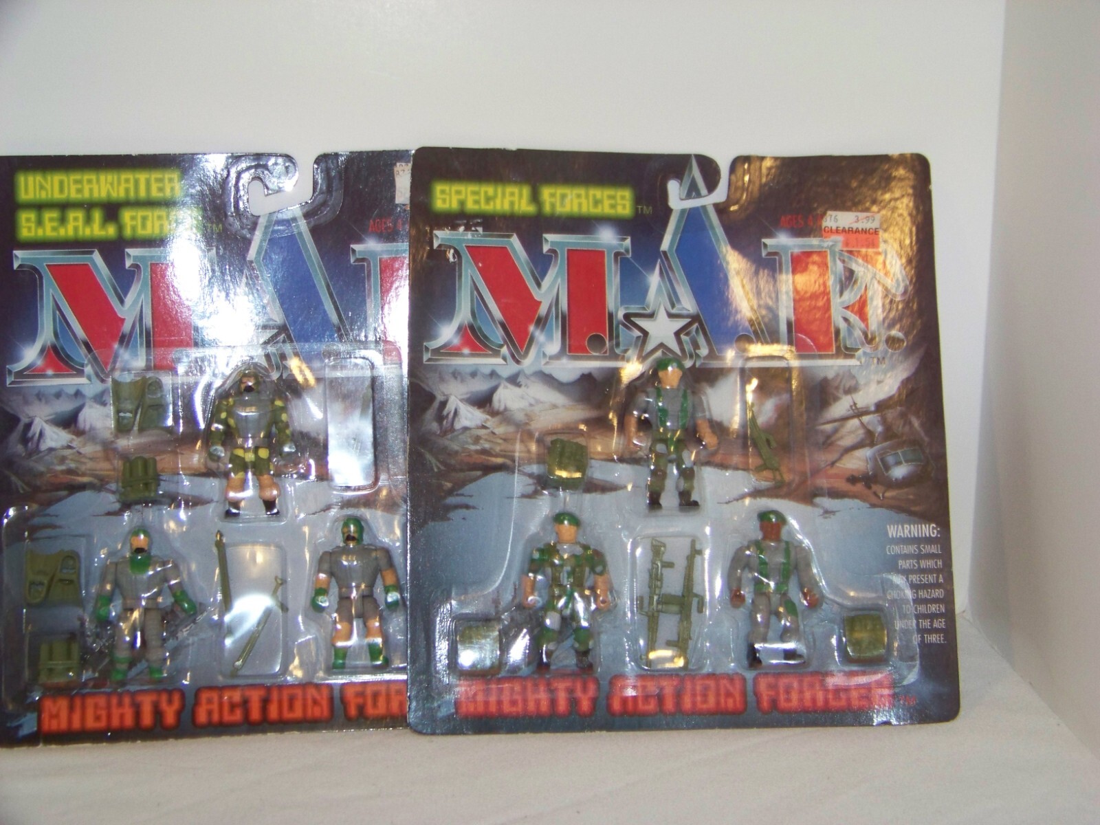 1993 MAF ACE NOVELTY S.E.A.L. AND SPECIAL FORCES FIGURES IN PACKAGE