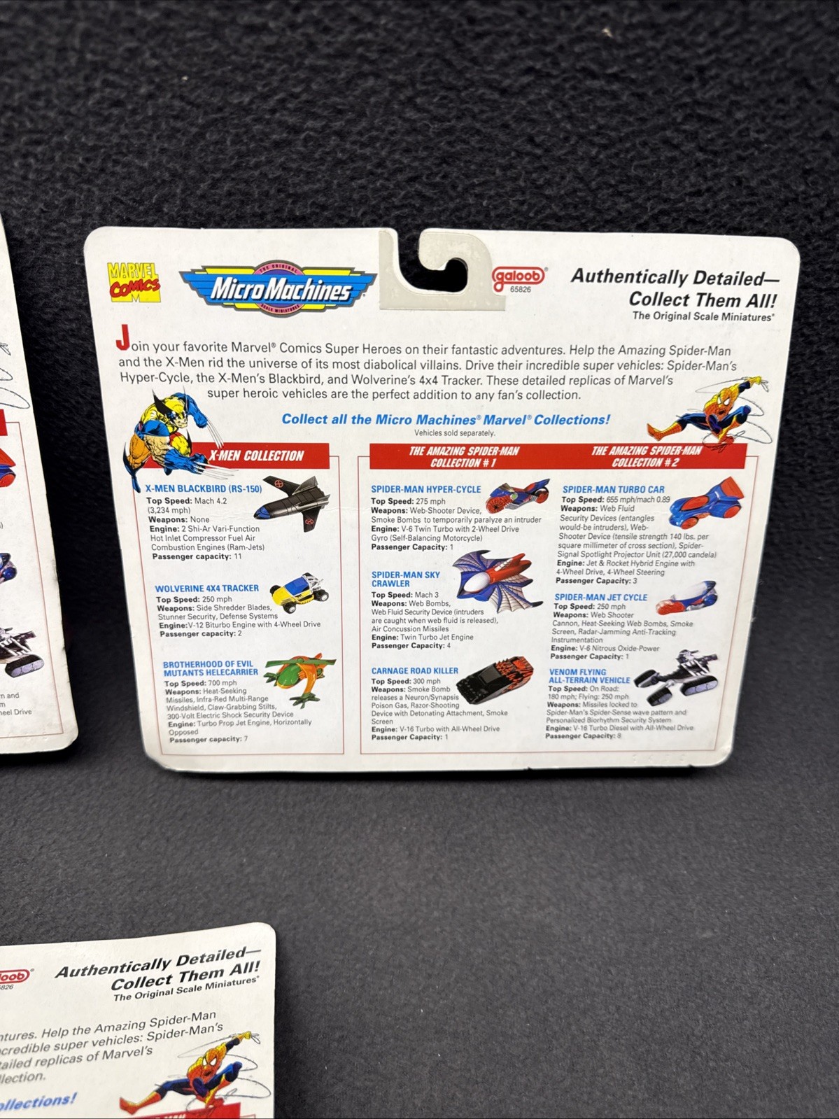 Micro Machines Marvel X-Men Collection 3 Pack & The Amazing Spider-Man Lot of 3