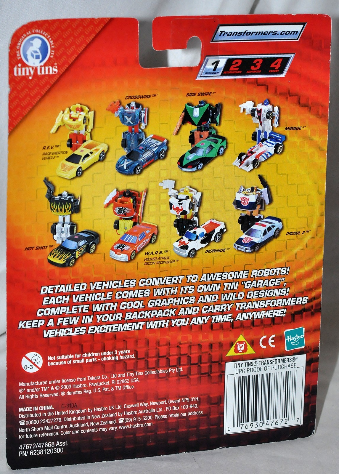 Transformers REV RID Tiny Tins R.E.V. Action Figure Hasbro NEW SEALED MOC 2003