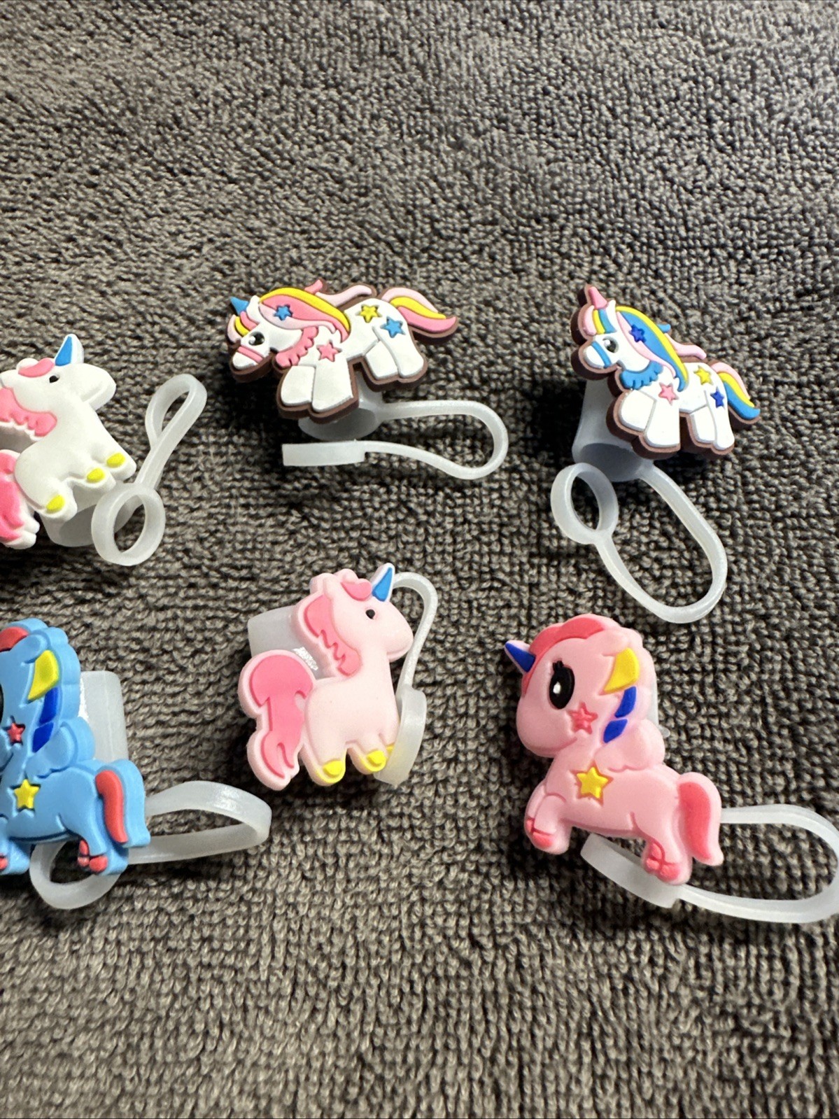My Little Pony Straw Topper Set Of 6 New
