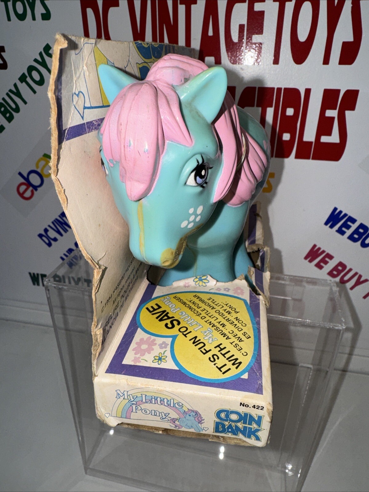 Vintage G1 My Little Pony – Coin Bank – HG Toys In Box Rough Shape But Rare &rsquo;84