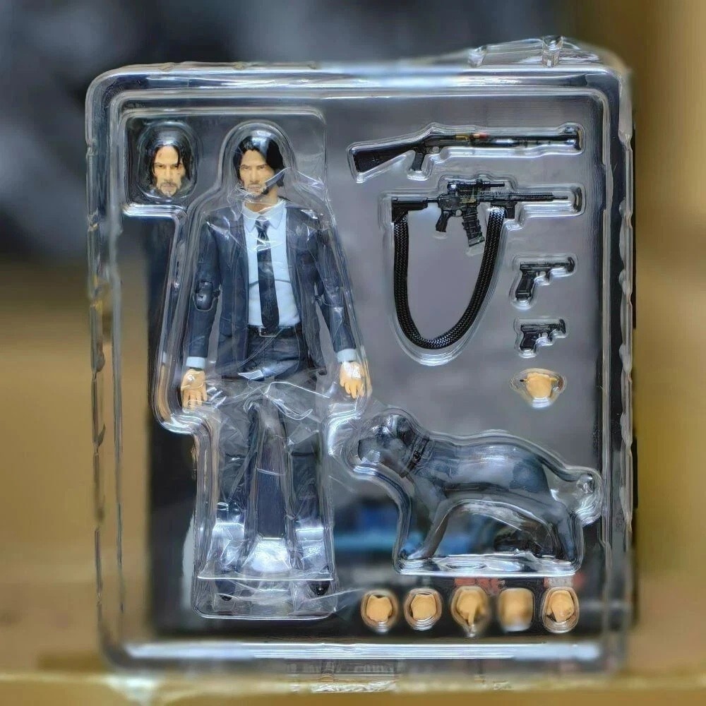 John Wick Chapter 2 Action Figure w/ Dog PVC Collectible Toy Gift for Fans-NEW