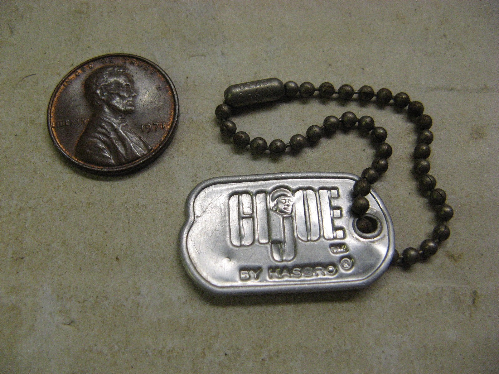 1964 GI Joe Vintage Hasbro 12” Early Military Dogtag & Chain