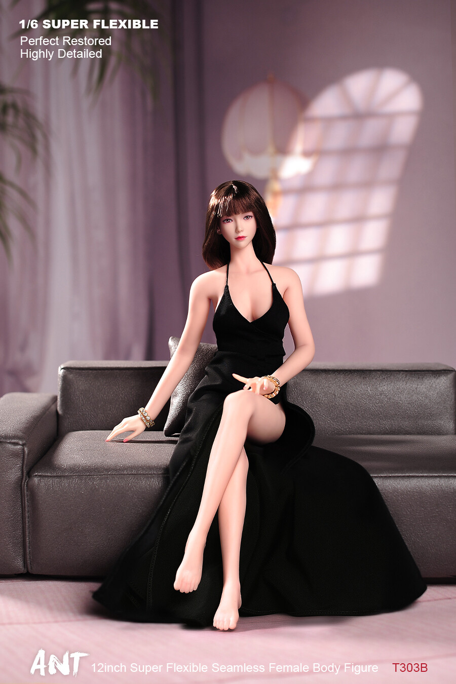 1/6 Narrow Shoulder Large Breast Makeup Details Seamless Body Figure Model Toy