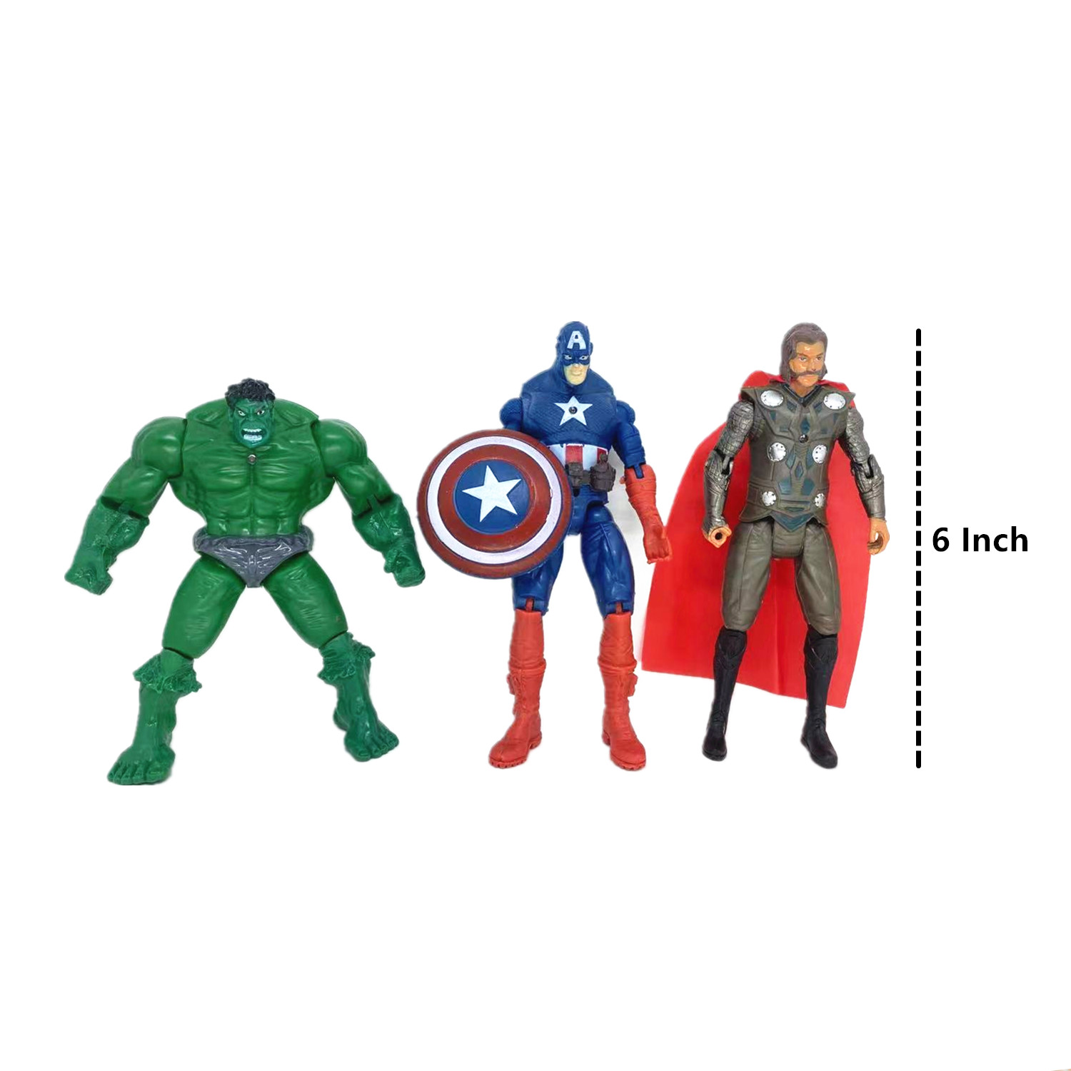 6 Pc Superhero Action Figures Set Marvel Avengers Toy Dolls Hero Cake Toppers
