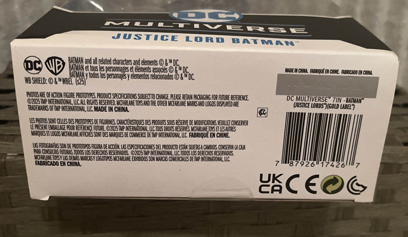 2025 McFarlane DC Multiverse Justice Lord Batman Gold Label Collection NEW