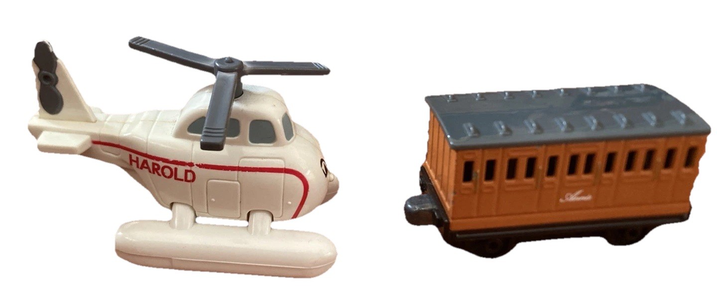*Thomas* The Train—4 Pieces Transportation Vehicles—Emily, Byron, Harold, Annie