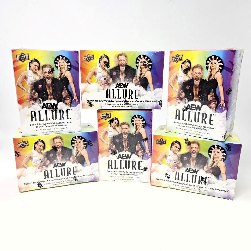 Upper Deck 2024 AEW Allure Trading Cards – Lot of 6 Sealed Blaster Boxes