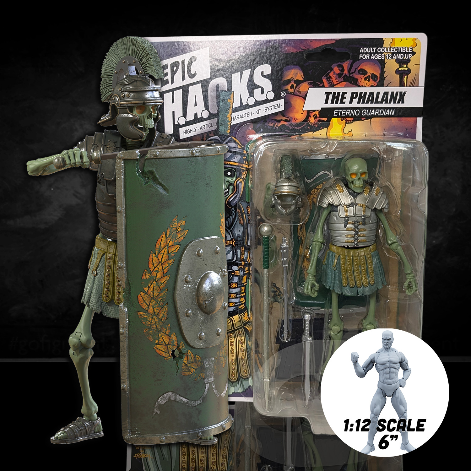 The Phalanx: Eterno Guardian (Epic H.A.C.K.S.) 6&Prime; Action Figure – Oversized 1:12