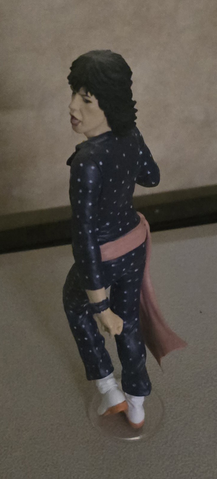 7&Prime; Mick Jagger Action Figure With Original Round Base and Original Box