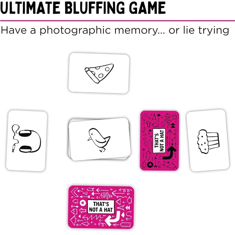 That&rsquo;s Not A Hat-Fun Bluffing & Memory Party Game for All Ages Components