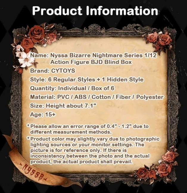 👻 Nyssa Bizarre Nightmare BJD – Luna (Ghost Nun) – Confirmed +Box & ID Card New