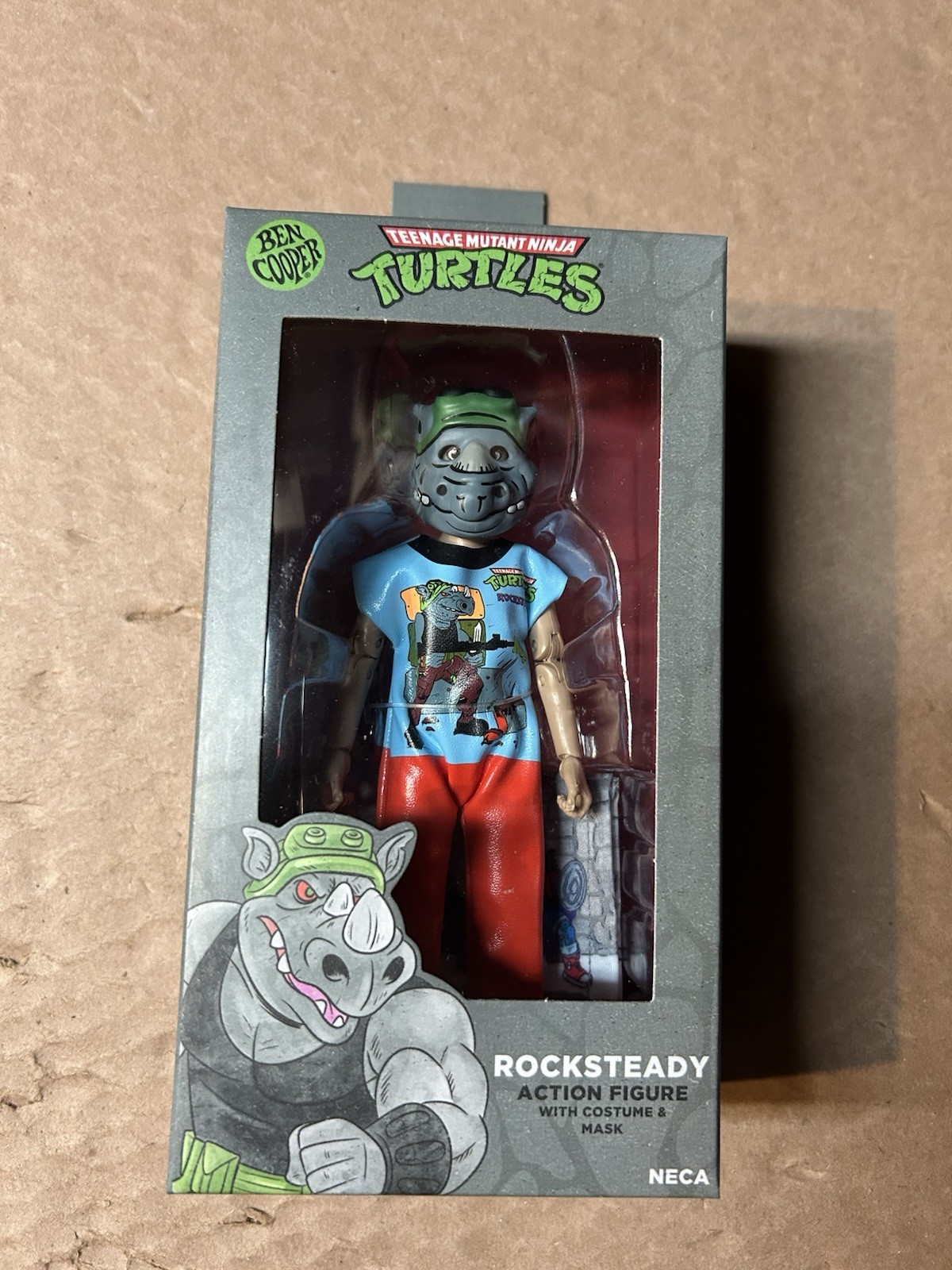 Neca 5.5&Prime; Figure Ben Cooper Kids #52 Rocksteady TMNT Teenage Mutant Ninja Turtle