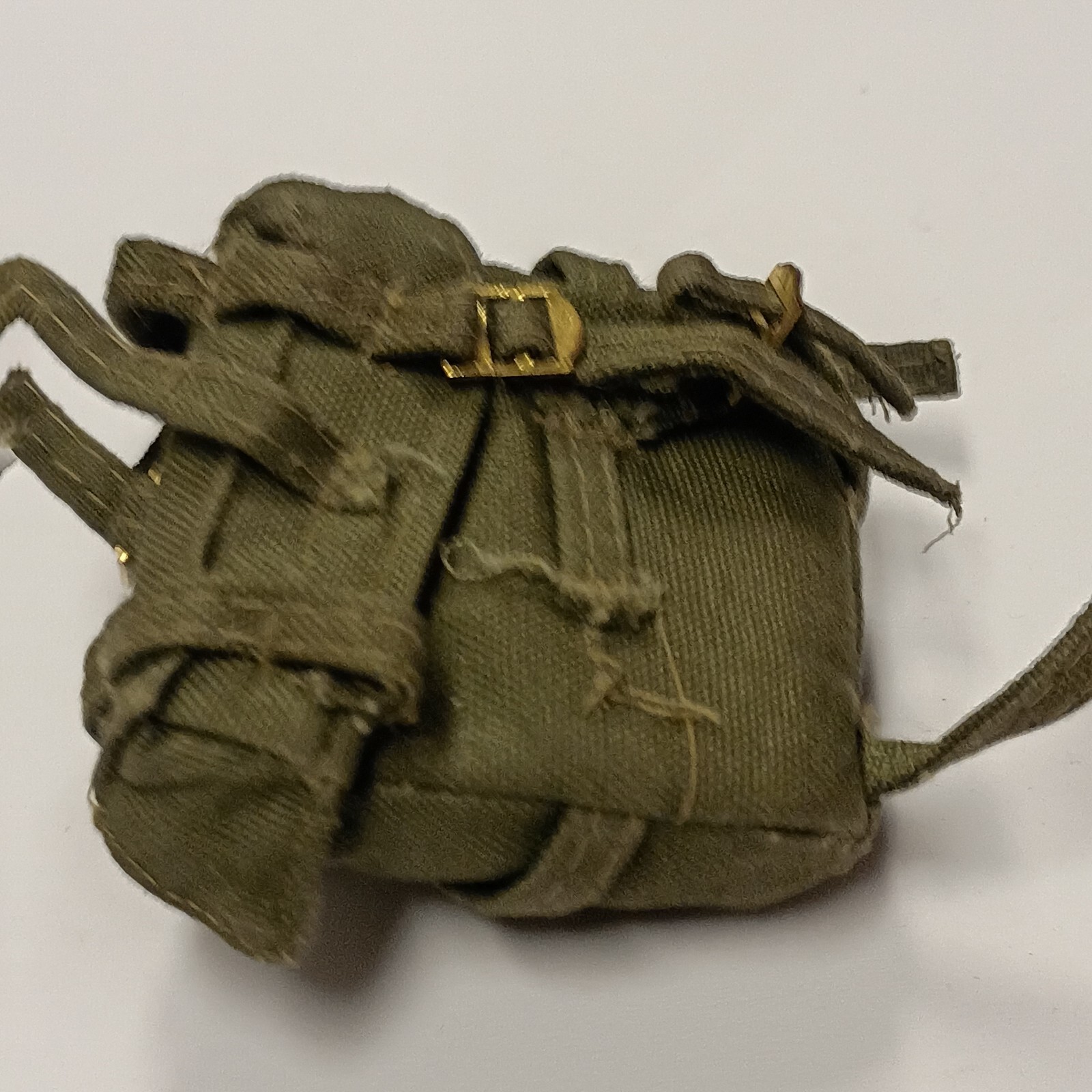 Vintage GI Joe 1964 Green Ruck Sack With Straps And Buckles One Strap Not Intact